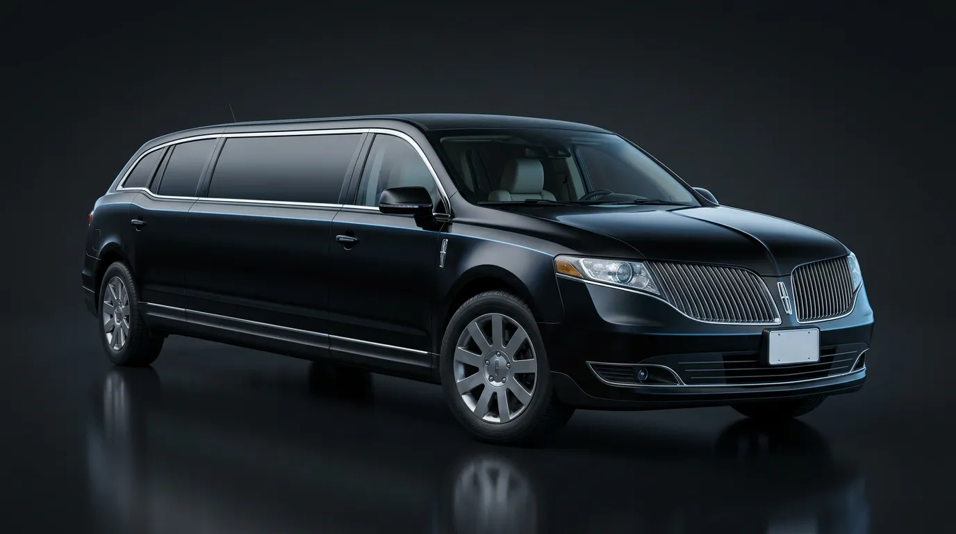 Black Lincoln MKT stretch limousine