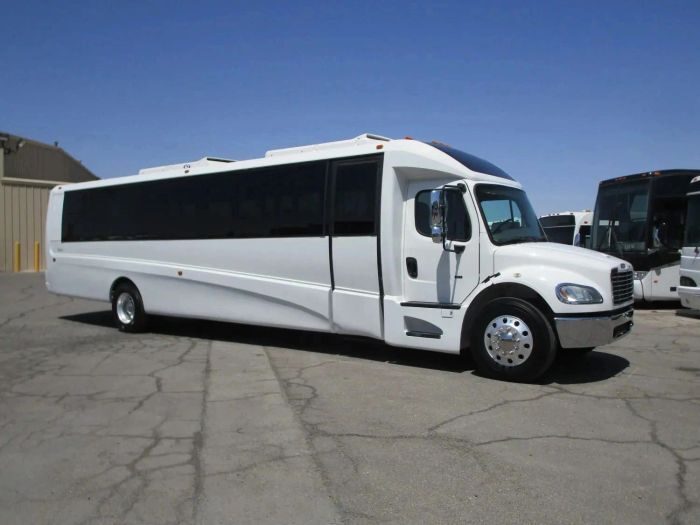 Large white party bus – Edwards limo service