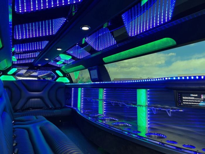 Stretch limo with LED bar – Edwards limo service
