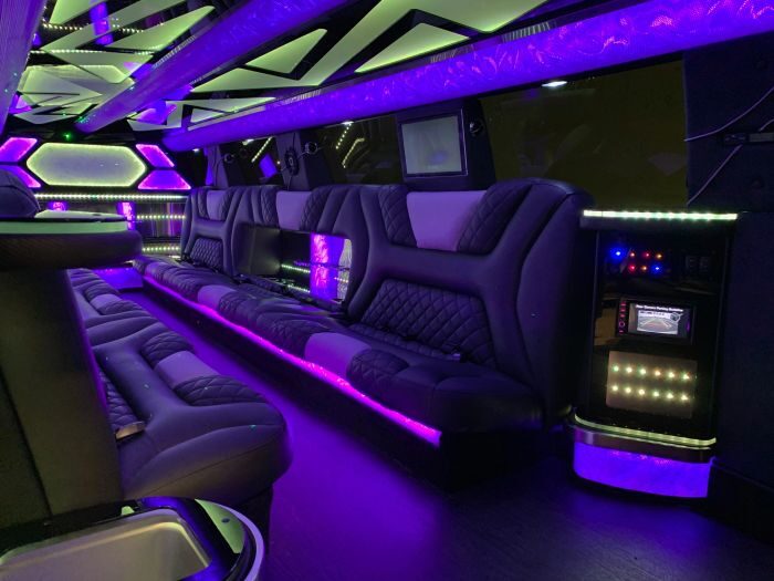 SUV limo interior – Edwards limo service