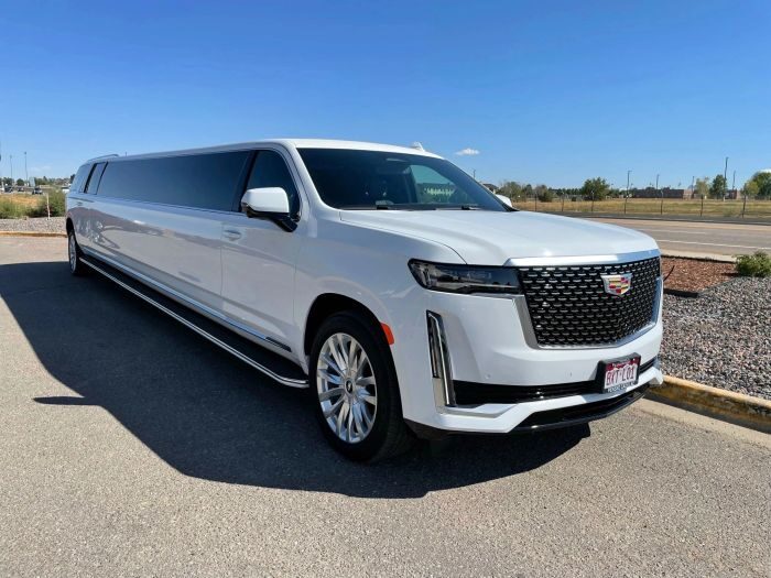 White Escalade stretch limo – Edwards limo service