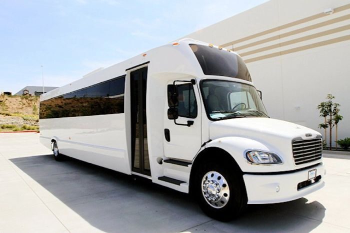 White limo bus – Edwards limo service